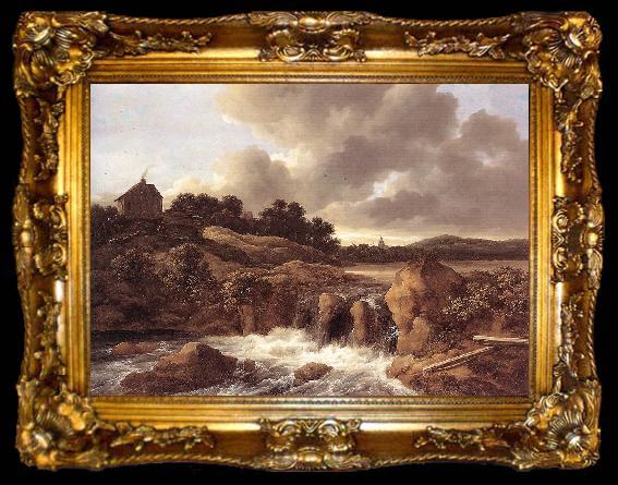 framed  Jacob van Ruisdael Landscape with Waterfall, ta009-2